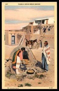 Tarjeta postal para hornear pan indio Pueblo - Imagen 1 de 2