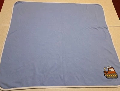 Manta bebé Gymboree azul camiones volquete construcción algodón 2005 Foto 1 de 4