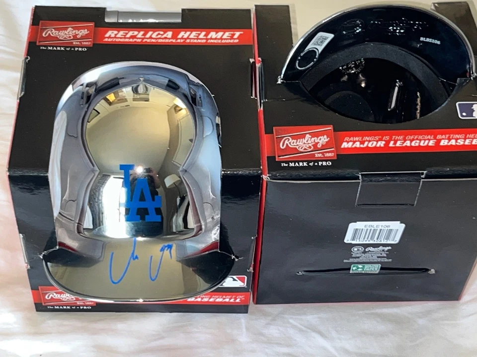 Mike Sirota Dodgers Signed CHROME Mini Helmet Beckett Witness Hologram . - Image 1 of 1