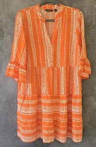 Mlle Gabrielle Boho Midikleid orange groß Pool Strand Festival Sommer Vaca NEU - Bild 1 von 10