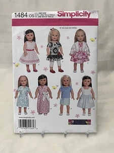 Simplicity 1484 Clothes for 18" Doll Dress Shirt Pants Skirt Sewing Pattern Osz - Picture 1 of 3