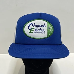 Vintage Chugach Electric Assoc Trucker Mütze blau weiß Kardinal Kappe Made Korea - Bild 1 von 7