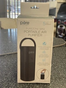 Pure Enrichment Mini Portable Air Purifier PureZone True HEPA Black - Picture 1 of 6