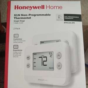 Honeywell Home X1N Non-Programmable Thermostat 2-pack RTH11B-2PK - NIB NEW - Picture 1 of 3