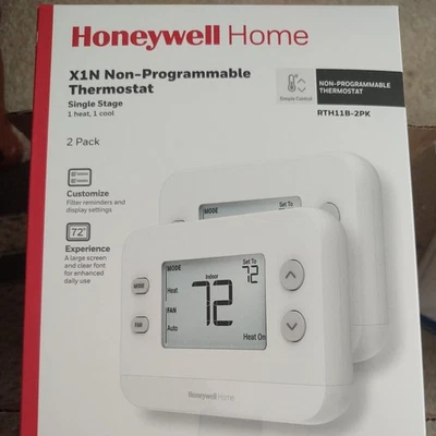 Honeywell Home X1N Non-Programmable Thermostat 2-pack RTH11B-2PK - NIB NEW - Image 1 of 3