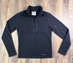 Marmot Jacke Herren Small Schwarz Drop Line 1/2 Zip Fleece Outdoor Wandern Pullover. - Bild 1 von 11