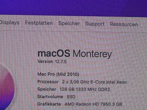 Mac Pro 5.1 2010 12core 3,06Ghz 128 GB RAM 500GB SSD Monterey - Bild 1 von 5