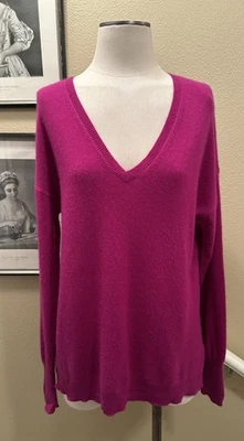 Nordstrom Caslon XL 100% кашемир фиолетовый V шеи кашемир свитер верх (недостаток) - Изображение 1 из 4