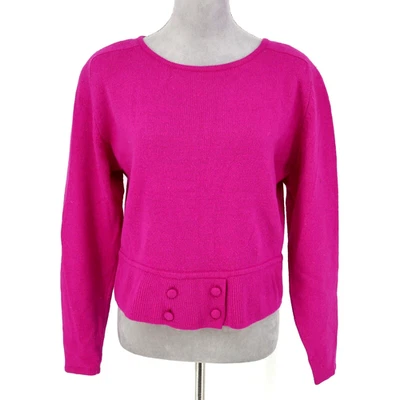 Женский свитер Evan Picone большой розовый из овечьей шерсти ангорские наплечные подушечки 90-е винтаж - Изображение 1 из 4