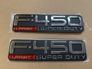 Fits 97-03 1997-2003 Ford Truck F450 Lariat Superduty Emblems pair - Picture 1 of 2
