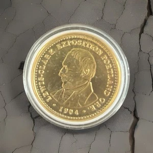 #12 1904 $1 24kt Gold AMERICAN COIN LOUIS & CLARK AMERICA Proof - Picture 1 of 12