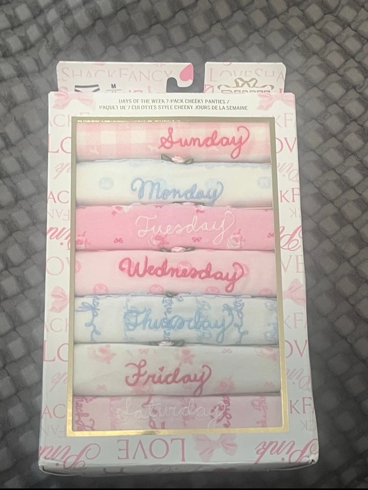 Medium Pink Love Shack Fancy Cheeky Panties Days Of The Week Sold Out BNIB - Image 1 of 1