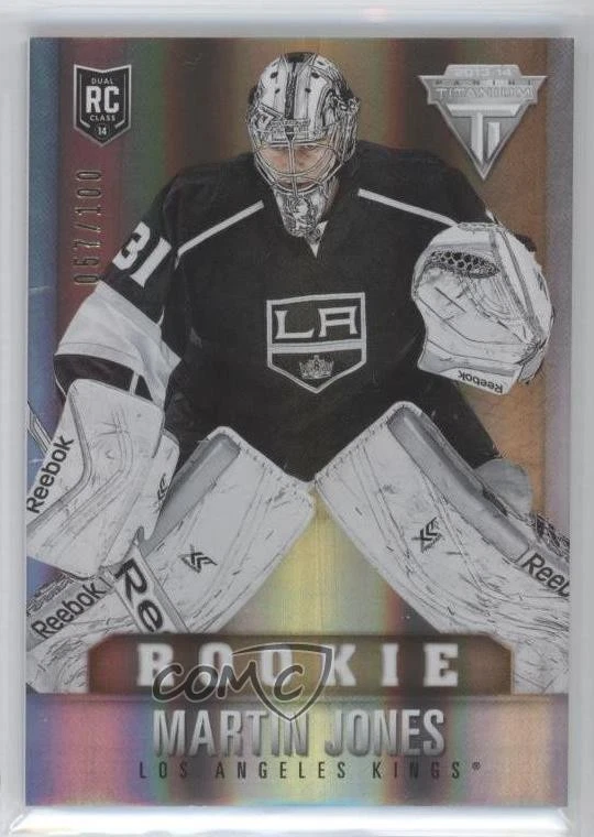 2013 Rookie Anthology Titanium Update Draft Position Number /100 Martin Jones RC - Image 1 of 2