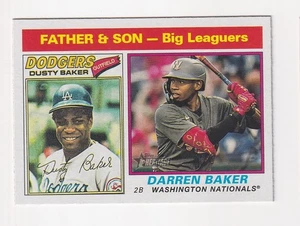 2025 TOPPS HERITAGE Dusty Baker / Darren Baker padre e figlio - Foto 1 di 2