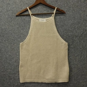 Open Knit Sweater Tank Top Womens SMALL Fitted BANANA REPUBLIC Cream Boho Summer - Picture 1 of 11