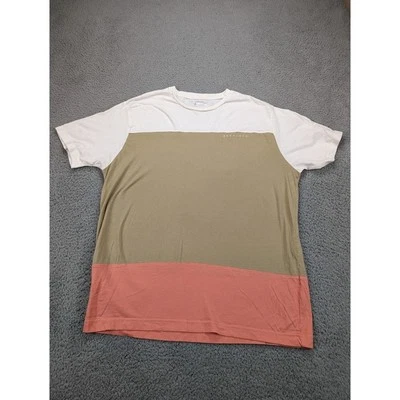 Sean John Shirt Mens XL White Brown Crew Neck Embossed Logo Hip Hop Rap Vintage - Image 1 of 4