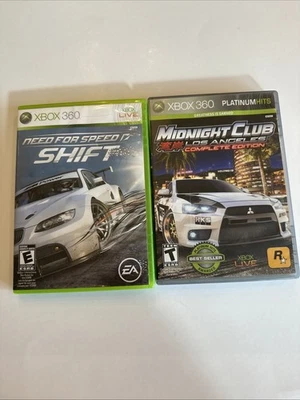 Need For Speed Shift Midnight Club Los Angelas Complete Edition XBOX 360 Lot - Image 1 of 4