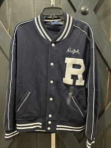 Polo Ralph Lauren Letterman Varsity Jacke "R" in Navy Blau Herren Gr. L - Neu mit Etikett - Bild 1 von 11
