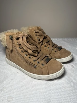 Zapatilla deportiva UGG castaño de caña alta de cuero de oveja talla 5,5 zapatos con cremallera Foto 1 de 4