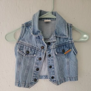 vintage Jordache Kids 100% Cotton 4T Denim Jean Vest - Picture 1 of 9