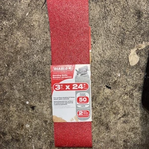 Diablo Tools 3 pulgadas X 24 pulgadas cinturón de lijado 50 granos (paquete de 2) - Imagen 1 de 1