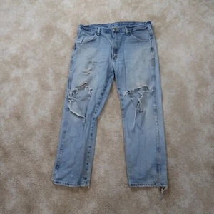 Rustler Regular Fit Straight Leg Jeans Men's 36x29 Distressed Ripped Grunge - Picture 1 of 14