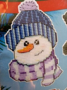 Snowmen & Gnomes - 2PC.  Plastic  Canvas - Christmas Ornament KITS ~ NIP - Picture 1 of 6