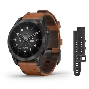 Garmin EPIX GEN 2 Black TItanium Leather + Silicone Sapphire 47mm 010-02582-30 - Bild 1 von 5
