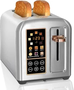 Stainless Toaster LCD Display&Touch Buttons, 50% Faster Heating Speed - Picture 1 of 7