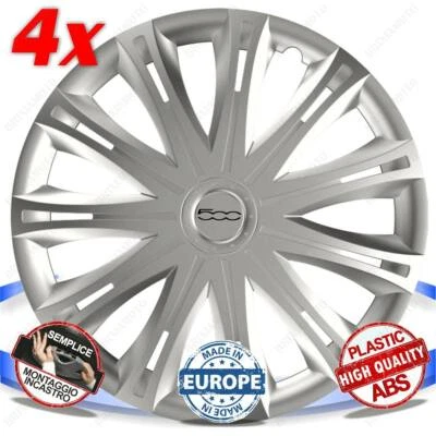 SET 4 Nieten Radkappen Radabdeckungen 13 Spark Für Fiat 500L Foto 1 de 3