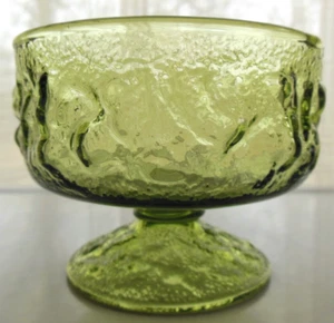 Tazón de postre con patas Lido Milano verde vidrio en cuclillas Anchor Sherbet - Imagen 1 de 6