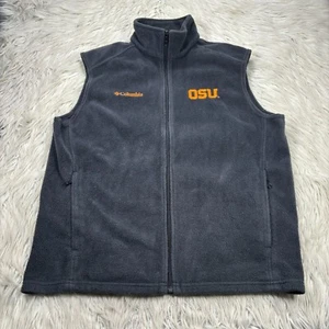 Columbia Women's L Gray Oregon State Beavers Zip Front Fleece Vest - Picture 1 of 7