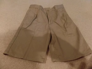 Boys, Arizona Jeans, School Uniform Shorts, Size: 7, Pleated, Khaki, NWT - Picture 1 of 5