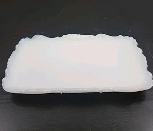 Milk Glass Pin Trinket Tray Vanity Jewelry Holder Plate Dish - Picture 1 of 5