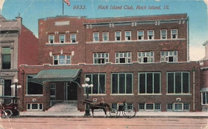 ROCK ISLAND IL ILLINOIS ROCK ISLAND CLUB c1910 DE COLECCIÓN POSTAL 090524 T - Imagen 1 de 2