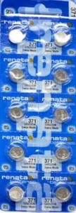 Renata 371 Watch Cell Batteries SR920SW, SWISS MADE, 0% MERCURY (Pack of 10) - Picture 1 of 1