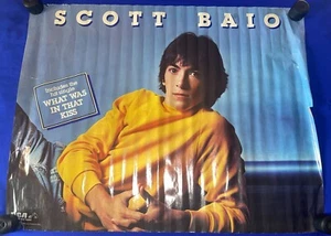 Cartel promocional vintage GIANT 1982 Scott Baio ALBUM ST dañado 28x36 pulgadas RCA - Imagen 1 de 4