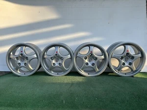 PORSCHE CUP 1 944 911 964 16" GENUINE FACTORY ORIGINAL OEM WHEELS RIMS SET OF 4 - Foto 1 di 14