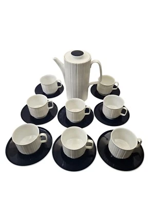 Rosenthal Studio -Line Tapio Wirkkala "SECUNDA" Navy Blue 17 pieces Coffee Set - image 1 of 4