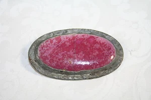 Antique Arts and Crafts Pewter and Ceramic Brooch A/F - Picture 1 of 7