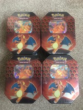Pokemon TCG Hidden Fates Tin Charizard GX - Bundle of 4 Tins - New & Sealed