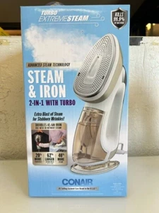 Conair Turbo Extreme Steam & Iron 2 in 1 with Turbo Handheld, Model GS308GD -NOB - Picture 1 of 16