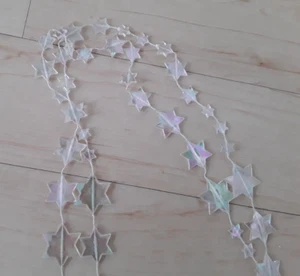 2,4 m Perlenkette Sternenkette Perlenband Perlengirlande Weihnachtsbaumkette - Bild 1 von 2