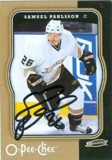 Samuel Pahlsson autographed Hockey Card (Anaheim Ducks) 2007-2008 O-Pee-Chee