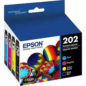Genuine Epson 202 ink Cartridge Black or Color for XP-5100 WF-2860 New Original - Picture 1 of 16