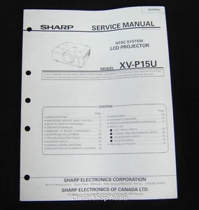 Original Sharp XV-P15U LCD Projector Service Manual - Picture 1 of 1
