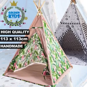 Grande tenda per bambini Teepee 113x113x170 cm 100% tela cotone alta qualità - Foto 1 di 8