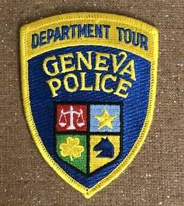 Geneva Police Dept Tour Patch  - 2 3/4 inches x 3 1/2 inches - Illinois  - Picture 1 of 2