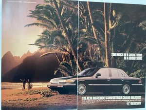 1991 Mercury Grand Marquis Two Page Print Ad - Picture 1 of 3
