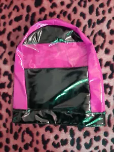Lackmaskemit Plastik im Gesichtsfeld Lackhaube Vinylmask Unise - Bild 1 von 2